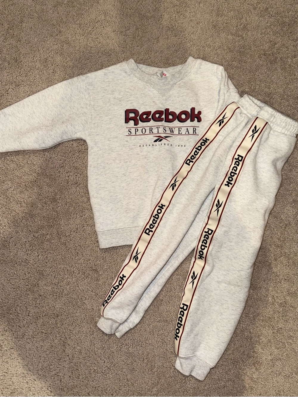 Reebok Kids' by H&M Gray Logo Sweatpants - Heather Gray Size 5T